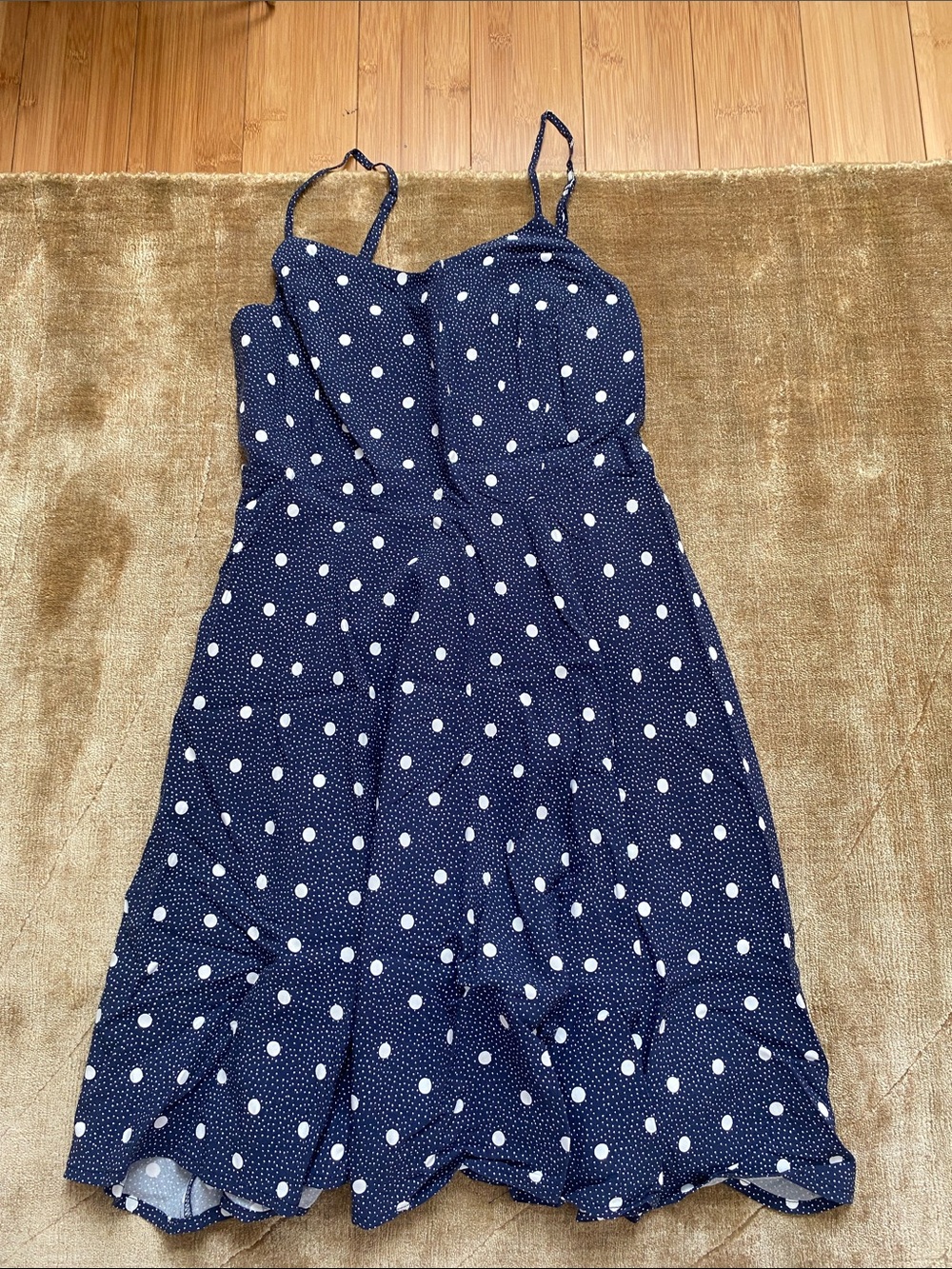 Old Navy Navy Blue Polka Dot Sundress
